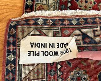 C26 - $175 - Beautiful Long Runner. Measures 21'8" long x 31.5" wide. 100% Wool Pile. Made in India. 