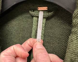 C60 - $30. XS - Free People Chenille Military Green Blazer. 
