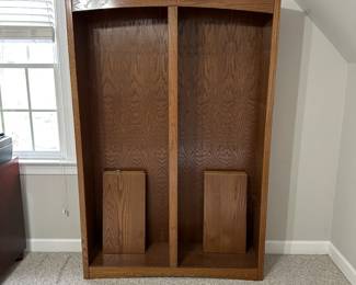 C53 - $225 EACH. 2 *separate* units available. This is ONE. Bookcase has 8 adjustable shelves. Measures 48" wide x 13" deep x 72" tall. 