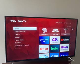 $125 -C151. 55" Roku TV. Dec. 2018. No remote!