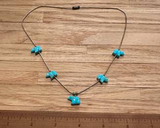 J23 - $20 - Sterling Bear Fetish Necklace. 