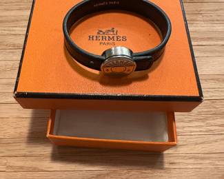 J11 - $75. Hermes Looping Bracelet in Black. 