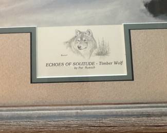 C141 - $20 - "Echoes of Solitude - Timber Wolf" Pat Ruesch signed and numbered print. #450/500. 