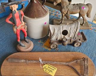 Cowboy and wagon SOLD