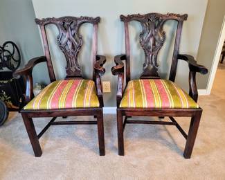 Carved Captain's chairs