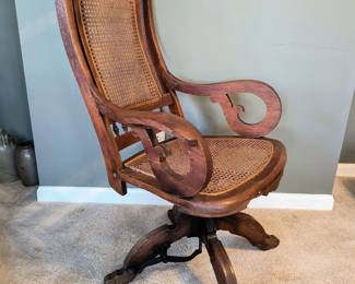 Ornate antique executive office chair