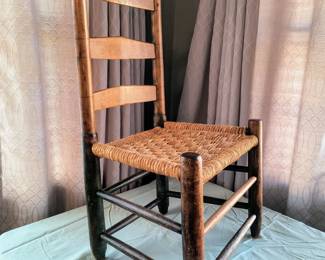 Antique straight back chair