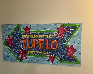 OIL ON CANVAS MODERN TUPELO, MS SIGN