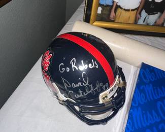SIGNED OLD MISS HELMET