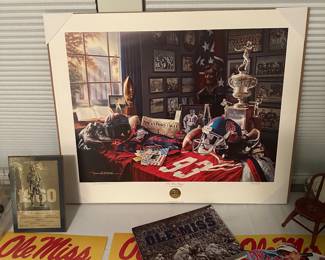 SIGNED AND NUMBERED PRINT - OLE MISS REBELS