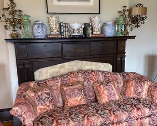 MANTLE WITH LUSTRES AND OTHER FINE DECOR