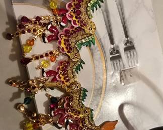 Chinese Dragon Brooch by Lunch at the Ritz (Rare)
