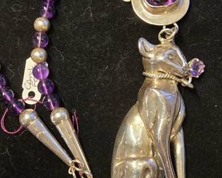 Sterling and Amythyst Necklace by Carol Felley
