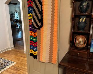 Hand crocheted Afghans in different sizes
