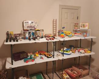 Vintage trains, games, puzzles, Fisher price & playschool