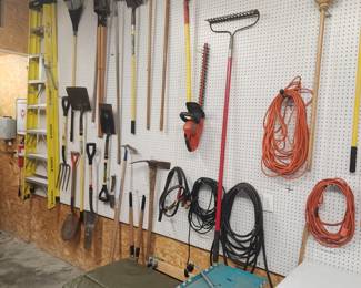 Outdoor gardening equipment, tools, electric cords