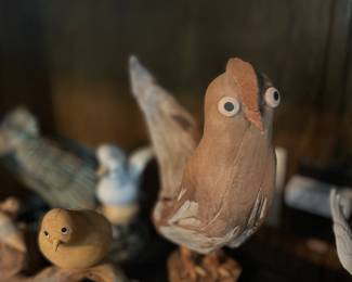 Hand carved driftwood birds by M. Ortega New Mexico 