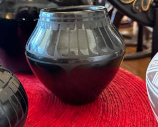 Signed black pottery, Alice, Ruben Martinez Pueblo