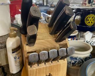 Henckels Butcher block knife set