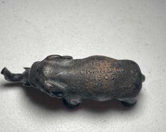 Vintage 1905 Crane Co Cast Iron Elephant This is the 50 year, 1855 - 1905 commemorative figural cast iron elephant for the Crane Co