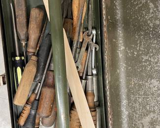 Vintage Wooden tools chest military