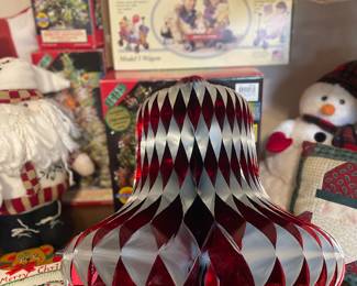 Vintage 1950's Large Honeycomb Foil Bell Double Glow. Radio Flyer Model 5 Wagon New in box