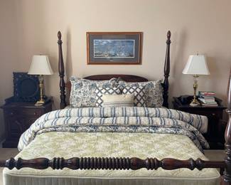 Four poster queen, size bed