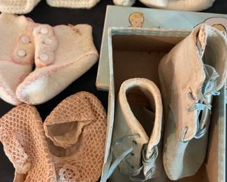 Vintage baby shoes and boots