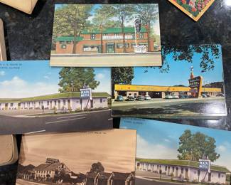 Vintage postcards 1950s Route 66