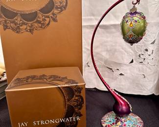 Jay Strongwater Ornament with Ornate Stand