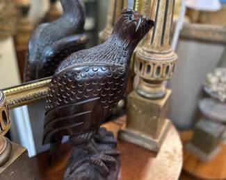 Carved rosewood stylized eagle. 