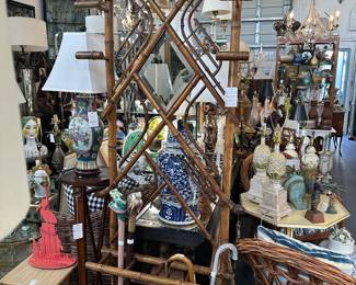 19th Century bamboo hall tree