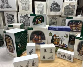 Large Selection of Dept 56 Christmas Village and accessories 