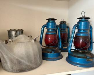 Vintage Blue Lanterns 