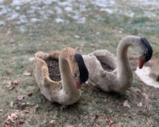 Cement Swan Planters 