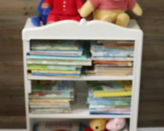 White book shelf kid