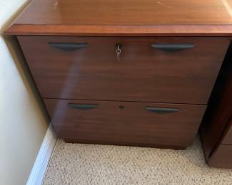 #83 - $120 - 2 drawer wood file cabinet 32wx20dx30H
