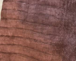 #81 - $80 - Dark brown Crocodile leather /skin approx 99x13