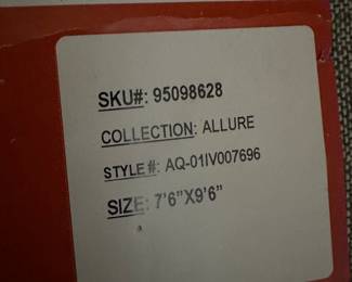 #53 - $90 - Allure White shag rug 7'6 x 9'6