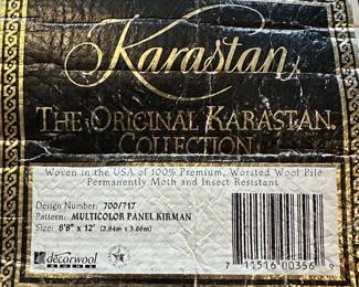 #60 - $500 - Karastan rug 8'8"x12' multicolor panel Kirman style-just cleaned 
