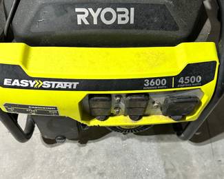 #103 - $200 - Ryobi easy start generator 3600 running watts 4500 starting watts 39Hx24wx24d