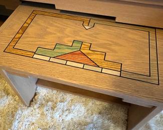 #47 - $2,000 -RESERVE ITEM 35% off only -  Sideboard by Rick Honyouti 43x 36Lx19D Najavo with 2 benches 18x23x13