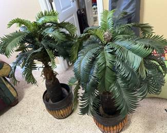 #91 - $60 -Set of faux palm trees 41H