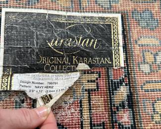 #3 - $400 - Karastan rug navy beige 8'8" x 12'