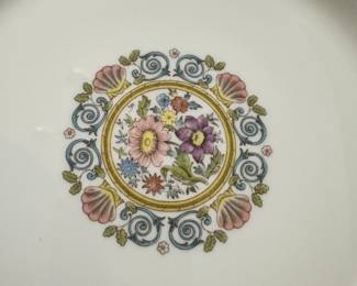 #43 - $300 - Wedgwood Runnymede W4472 bone china -10 dinner plate, 8 desert plates, 8 saucers, 8 salad plates, 8 cups