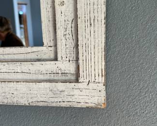 #35B - $56 - Shabby sheik white mirror 44x31
