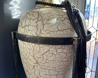 #35 - $90 - Dry flowers in planters on stand 7'Tx25