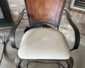 #116 - $40 each - wrought iron tall bar stools 3 available
