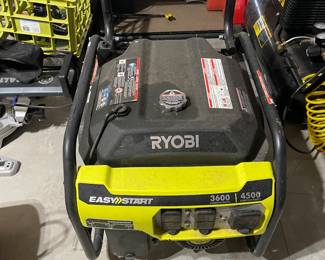 #103 - $200 - Ryobi easy start generator 3600 running watts 4500 starting watts 39Hx24wx24d