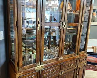 #38 - $480 - Bernhardt Asian china cabinet 6Tx5Lx17D